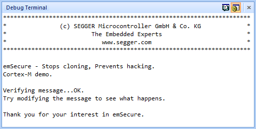 Debug terminal Debug terminal